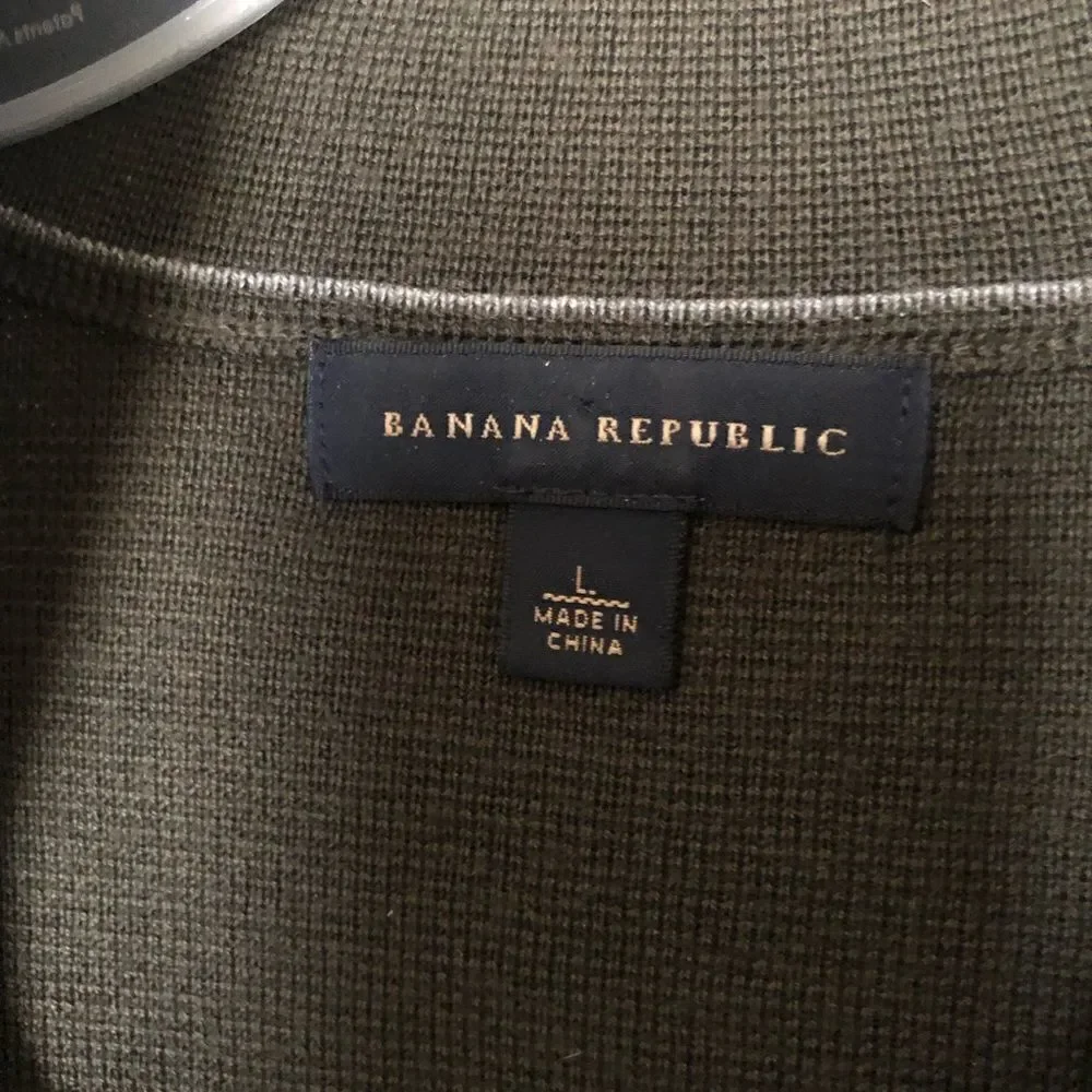 BANANA REPUBLIC Men’s 1/4 Zip Pullover Sweater L